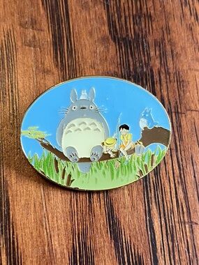 Totoro Enamel Pin - Blue Background